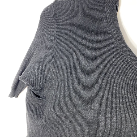 Women’s Black Open Front Dolman Sleeve Knit Cardigan W Pockets M - Picture 10 of 13